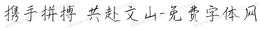 携手拼搏 共赴文山字体转换